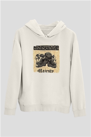 Dream Theater Baskılı Unisex Beyaz Hoodie