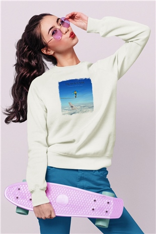 Dream Theater Baskılı Unisex Beyaz Sweatshirt