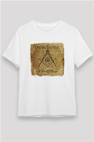 Dream Theater Baskılı Unisex Beyaz Tişört