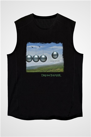 Dream Theater Baskılı Unisex Siyah Kolsuz Tişört