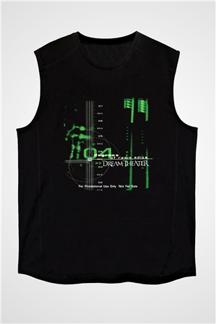 Dream Theater Baskılı Unisex Siyah Kolsuz Tişört