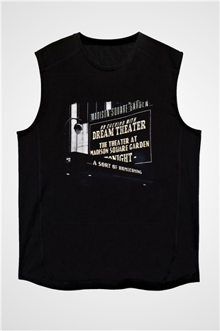 Dream Theater Baskılı Unisex Siyah Kolsuz Tişört