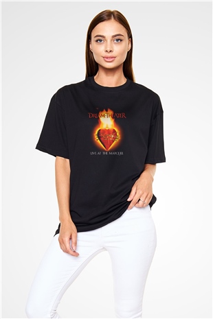 Dream Theater Baskılı Unisex Siyah Oversize Tişört