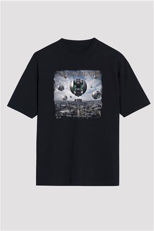 Dream Theater Baskılı Unisex Siyah Oversize Tişört