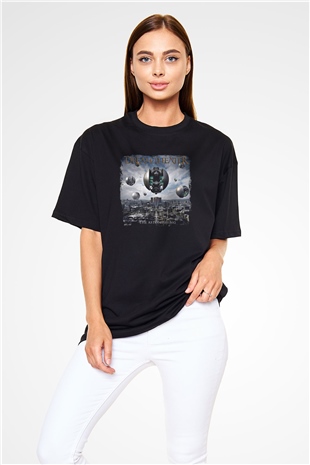 Dream Theater Baskılı Unisex Siyah Oversize Tişört