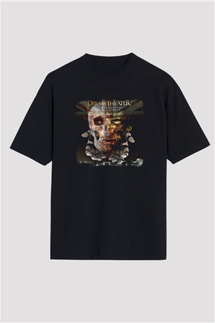 Dream Theater Baskılı Unisex Siyah Oversize Tişört