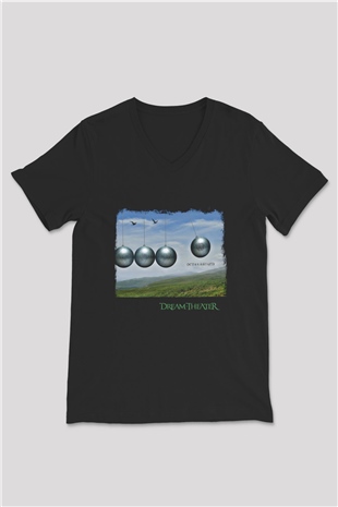 Dream Theater Baskılı Unisex Siyah V Yaka Tişört