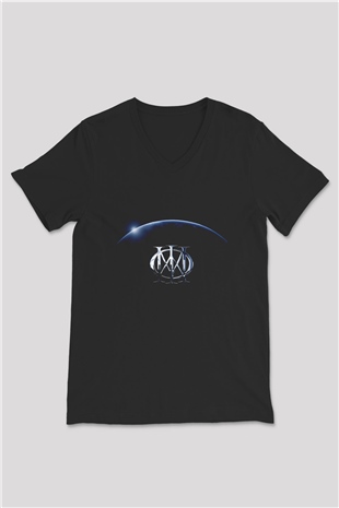 Dream Theater Baskılı Unisex Siyah V Yaka Tişört