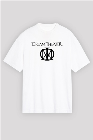 Dream Theater Beyaz Unisex Oversize Tişört T-Shirt