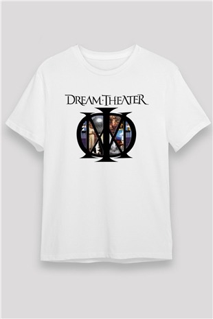 Dream Theater Beyaz Unisex Tişört T-Shirt - TişörtFabrikası