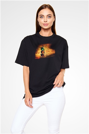 Dream Theater Siyah Unisex Oversize Tişört T-Shirt