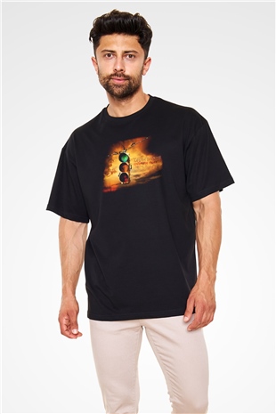 Dream Theater Siyah Unisex Oversize Tişört T-Shirt