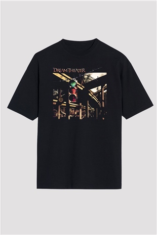 Dream Theater Siyah Unisex Oversize Tişört T-Shirt