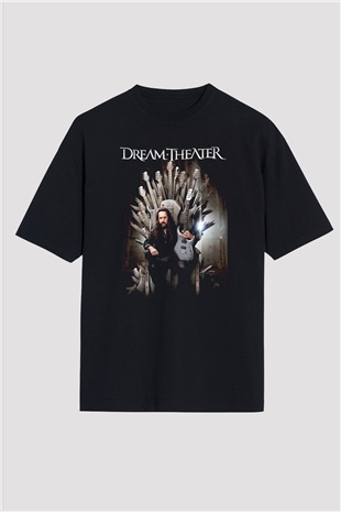 Dream Theater Siyah Unisex Oversize Tişört T-Shirt