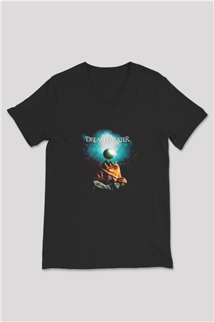 Dream Theater Siyah Unisex V Yaka Tişört