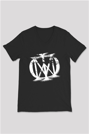 Dream Theater Siyah Unisex V Yaka Tişört T-Shirt