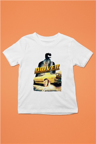 Driver Beyaz Unisex Çocuk Tişört