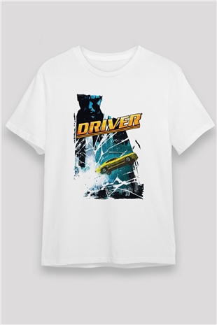 Driver Beyaz Unisex Tişört T-Shirt