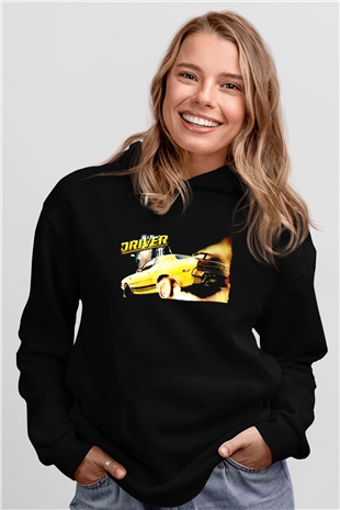 Driver Siyah Unisex Hoodie