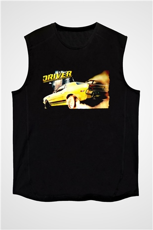 Driver Siyah Unisex Kolsuz Tişört