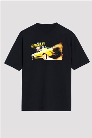 Driver Siyah Oversize Tişört Oversize T-shirt
