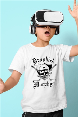 Dropkick Murphys Baskılı Beyaz Unisex Çocuk Tişört