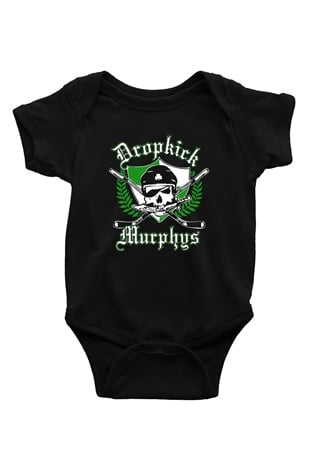 Dropkick Murphys Baskılı Siyah Bebek Body - Zıbın