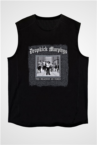 Dropkick Murphys Baskılı Unisex Siyah Kolsuz Tişört