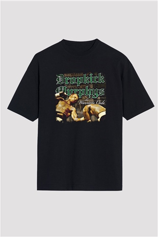 Dropkick Murphys Baskılı Unisex Siyah Oversize Tişört