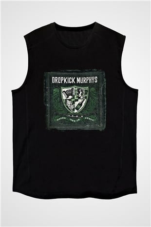 Dropkick Murphys Baskılı Unisex Siyah Kolsuz Tişört