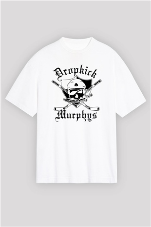 Dropkick Murphys Beyaz Unisex Oversize Tişört T-Shirt