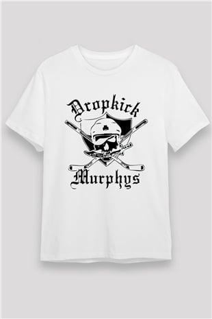 Dropkick Murphys Beyaz Unisex Tişört T-Shirt - TişörtFabrikası