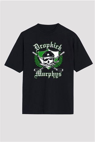 Dropkick Murphys Siyah Unisex Oversize Tişört T-Shirt