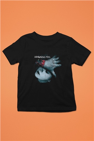 Drowning Pool Baskılı Unisex Siyah Çocuk Tişört - Tshirt
