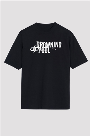 Drowning Pool Baskılı Unisex Siyah Oversize Tişört - Tshirt
