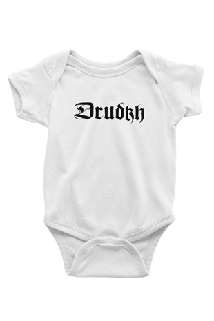 Drudkh Baskılı Beyaz Unisex Bebek Body - Zıbın