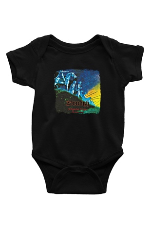 Drudkh Baskılı Unisex Siyah Bebek Body - Zıbın