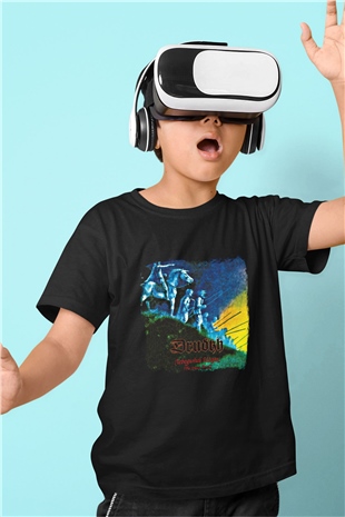 Drudkh Baskılı Unisex Siyah Çocuk Tişört