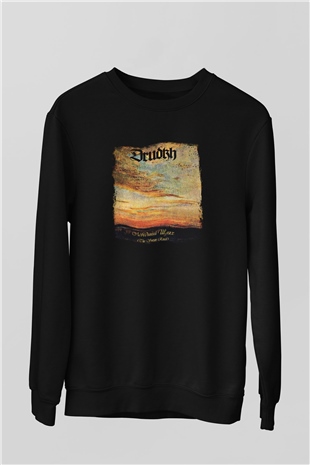 Drudkh Baskılı Unisex Siyah Sweatshirt