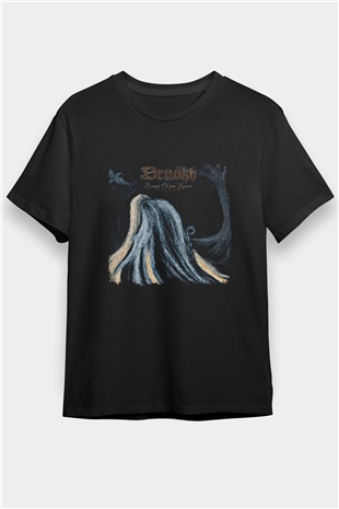 Drudkh Baskılı Unisex Siyah Tişört
