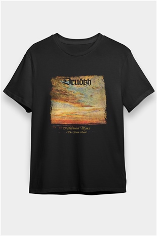 Drudkh Baskılı Unisex Siyah Tişört