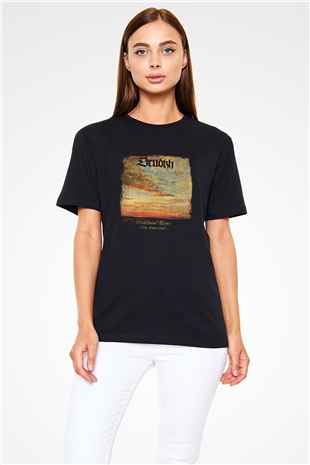 Drudkh Baskılı Unisex Siyah Tişört