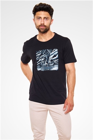 Drudkh Baskılı Unisex Siyah Tişört