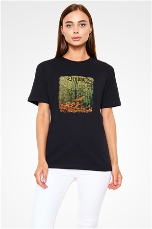 Drudkh Baskılı Unisex Siyah Tişört
