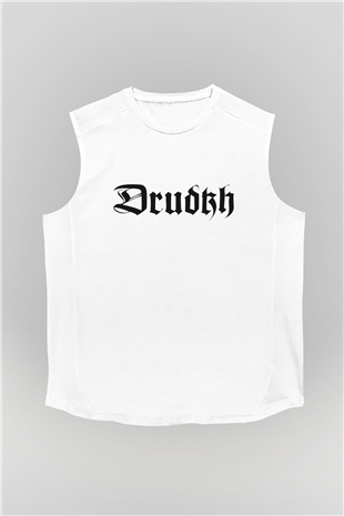 Drudkh Beyaz Unisex Kolsuz Tişört