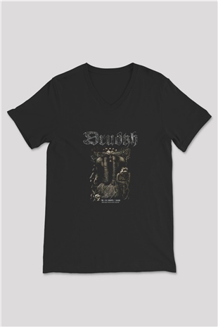 Drudkh Siyah Unisex V Yaka Tişört T-Shirt