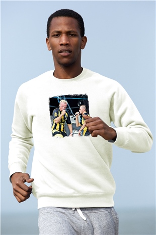 Dubioza Kolektiv Baskılı Unisex Beyaz Sweatshirt