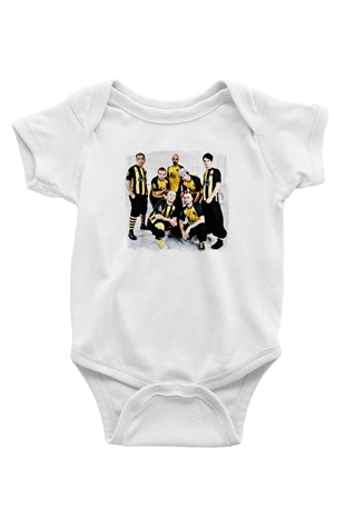 Dubioza Kolektiv Baskılı Unisex Beyaz Bebek Body - Zıbın