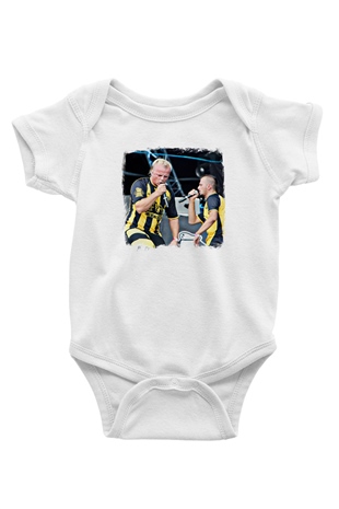 Dubioza Kolektiv Baskılı Unisex Beyaz Bebek Body - Zıbın