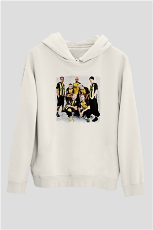 Dubioza Kolektiv Baskılı Unisex Beyaz Hoodie